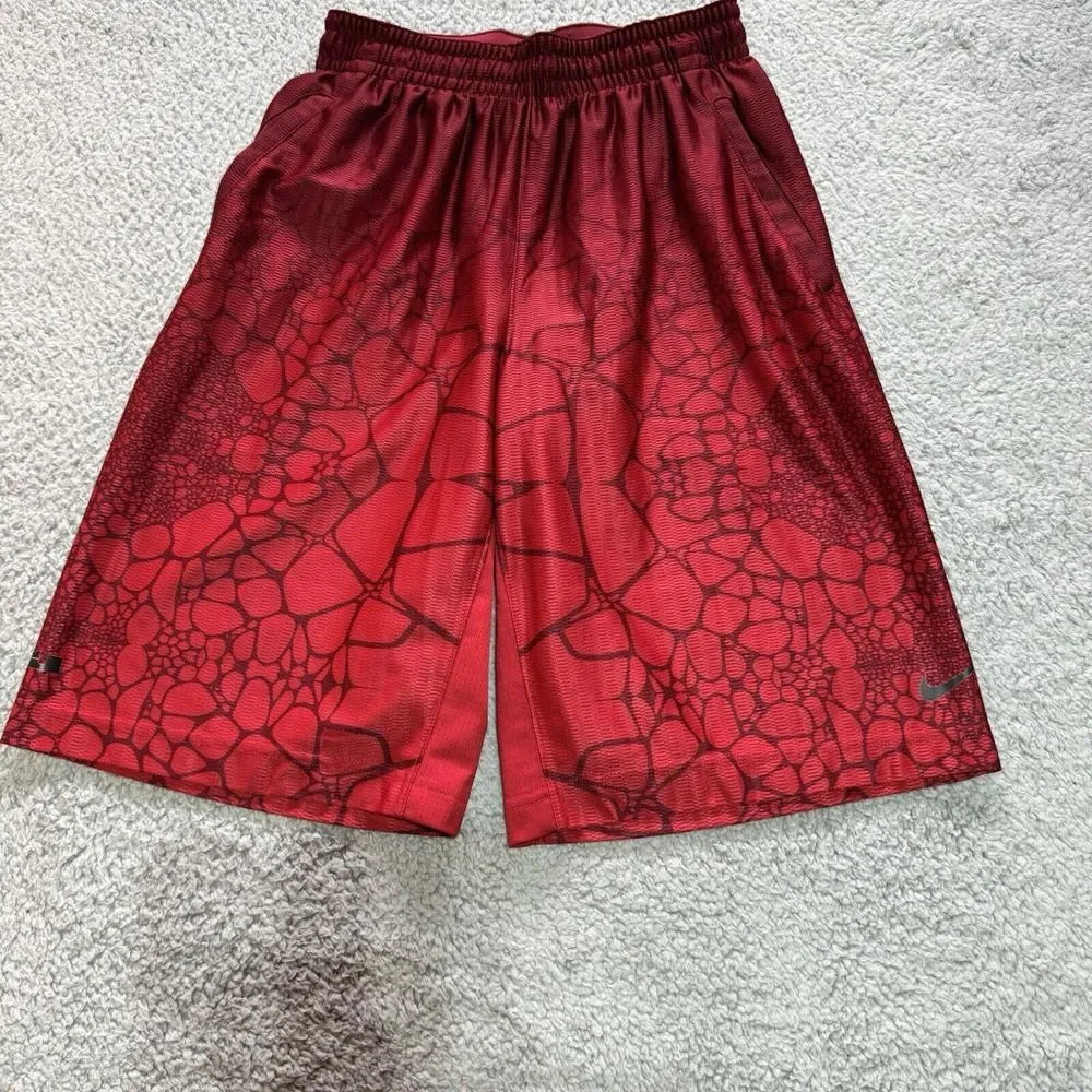Nike Shorts Mens Small Red Lebron James Tamed All Over Print Basketball Dri Fit - Picture 2 of 13
